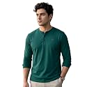 Urbano Fashion Men39s Solid Henley Neck Slim