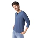 Urbano Fashion Men39s Solid Henley Neck Slim