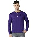 Urbano Fashion Men39s Solid Henley Neck Slim