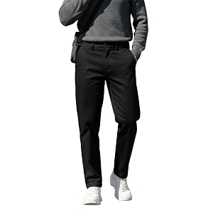 urbano fashion men39s cotton light weight non-stretch slim fit casual trousers