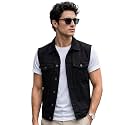 Urbano Fashion Men's Regular Fit Washed Sleeveless Denim Jacket