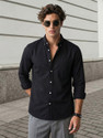 Urbano Fashion Men Solid Casual Black Shirt