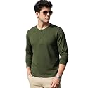Urbano Fashion Men39s Solid Henley Neck Slim