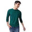 Urbano Fashion Men39s Solid Henley Neck Slim