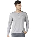 Urbano Fashion Men39s Solid Henley Neck Slim
