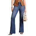 Urbano Fashion Women39s Mid Rise Bootcut Washed