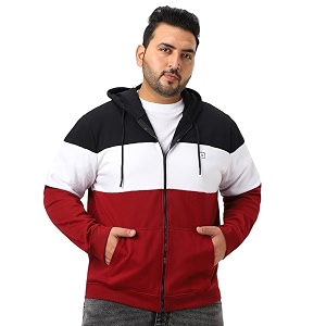 Urbano Plus Mens Cotton Zippered Hooded Casual