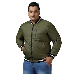 Urbano Plus Mens Full Sleeve Zippered Bomber
