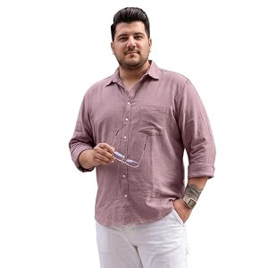 Urbano Plus Mens Linen Blend Full Sleeve
