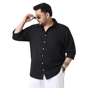 Urbano Plus Mens Linen Blend Full Sleeve