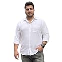 Urbano Plus Men39s Linen Blend Full Sleeve