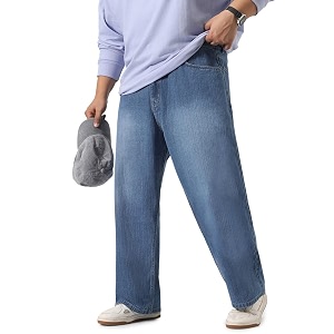 Urbano Plus Mens Loose Baggy Fit Washed