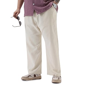 Urbano Plus Mens Loose Fit Solid Linen