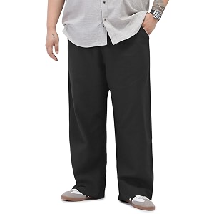 Urbano Plus Mens Loose Fit Solid Linen