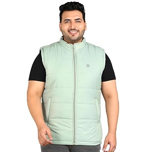 urbano plus men39s nylon regular sleeveless zippered puffer jacket