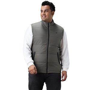 urbano plus men39s nylon regular sleeveless zippered puffer jacket