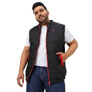urbano plus men39s nylon regular sleeveless zippered puffer jacket