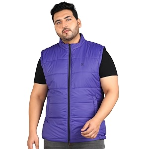 urbano plus men39s nylon regular sleeveless zippered puffer jacket