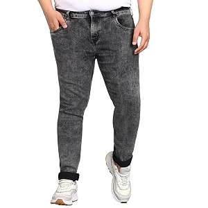 Urbano Plus Mens Regular Fit Washed Jeans