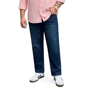 Urbano Plus Mens Relaxed Fit Washed Denim