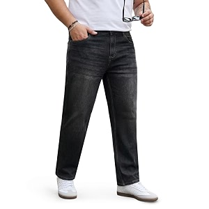 Urbano Plus Mens Relaxed Fit Washed Denim