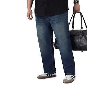 Urbano Plus Mens Straight Fit Heavy Washed