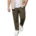Urbano Plus Men39s Straight Fit Linen Cargo