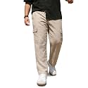 Urbano Plus Men39s Straight Fit Linen Cargo
