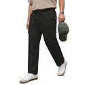 Urbano Plus Men39s Straight Fit Linen Cargo