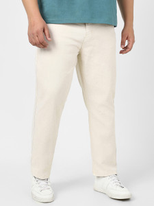 Urbano Plus Straight Fit Men Beige Jeans