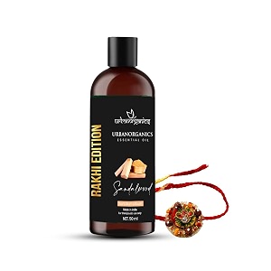 luxurious rakhi combo i 100 pure amp natural essential oil 50 ml with beautiful rakhi i best rakhi gift for brother sister i healthy glowing skin sandalwood
