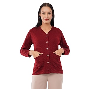 urbanrock women wollen v-neck cardigan sweater for winter wear with front pockets plus size also available