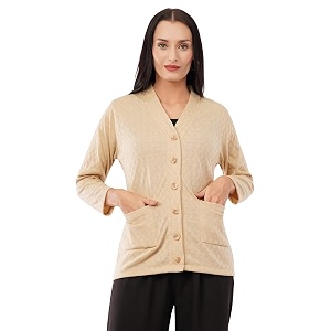 urbanrock women wollen v-neck cardigan sweater for winter wear with front pockets plus size also available