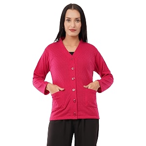 urbanrock women wollen v-neck cardigan sweater for winter wear with front pockets plus size also available