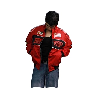 UrbanVibes Red F1 Speed Printed Jacket