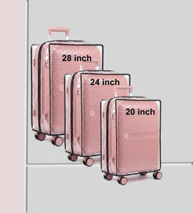 Urbanware Combo Pack of 3 Transparent Trolley