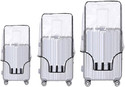 Urbanware Combo Pack of 3 Transparent Trolley