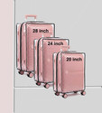 Urbanware Combo Pack of 3 Transparent Trolley