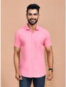 Urbany Men Solid Casual Pink Shirt