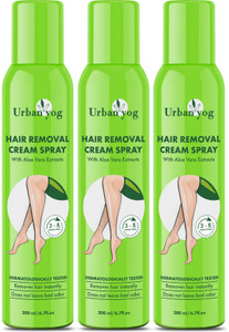 urbanyog hair removal cream spray for women  aloe vera  painless body hair removal spray