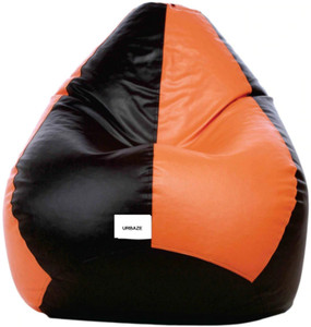urbaze jumbo tear drop bean bag cover  without beans orange black