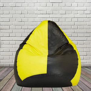 urbaze xxxl tear drop bean bag cover  without beans yellow black