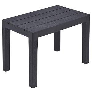 urbnliving black plastic garden outdoor tablebench furniture - 100 weatherproof
