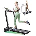 Smart Treadmill with 9% Auto Incline, Hiking and Running Walking Pad Treadmills for Home Office, Treadmill with UREVO APP, AI Powered Music Course, HIIT Programs Synced to Scenic Route, One-Click Mute