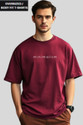 UrGear Printed Men Round Neck Maroon T-Shirt