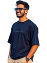 UrGear Printed Men Round Neck Navy Blue