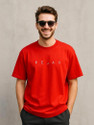UrGear Printed Men Round Neck Red T-Shirt