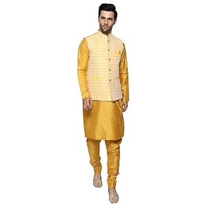 Uri and MacKenzie Mens Silk Blend Kurta