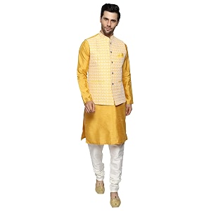 Uri and MacKenzie Mens Silk Blend Kurta