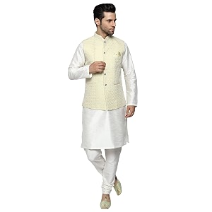 Uri and MacKenzie Mens Silk Blend Kurta